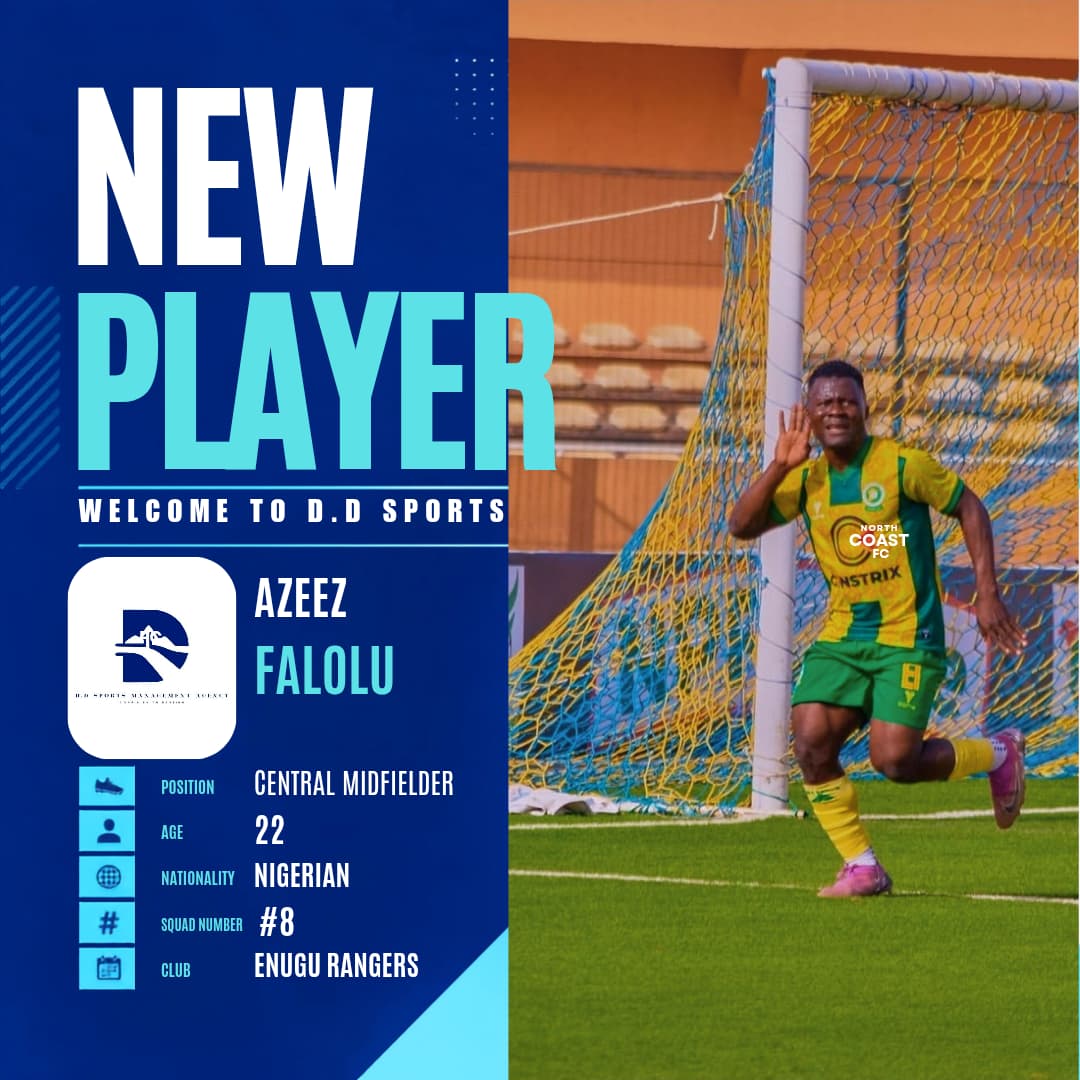 Welcome Azeez Falolu to the D.D Sports Management Family!
